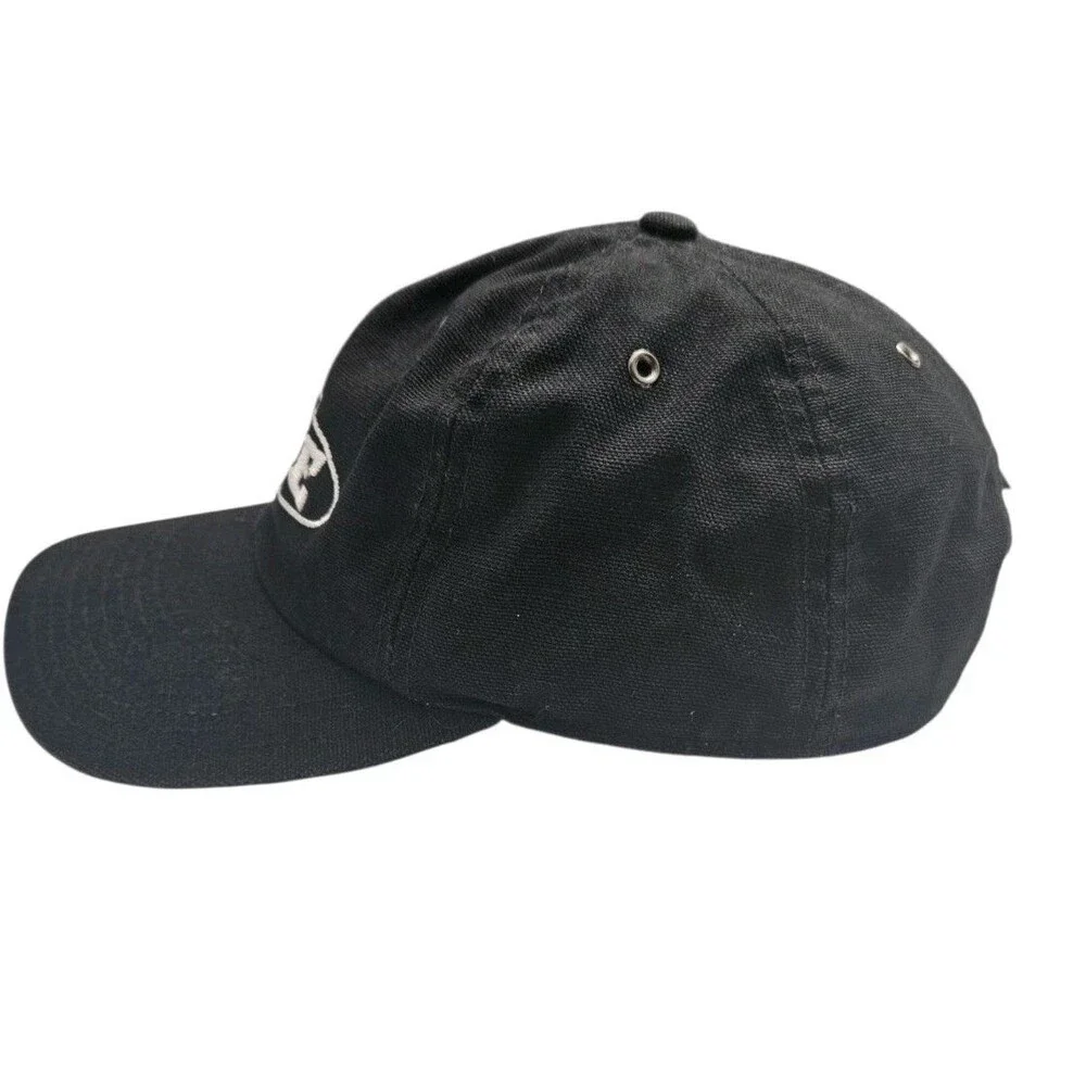 Vintage 90s Nike Swoosh Oval Logo Hat Cap Black Strapback Dad Y2K F60205WDI RARE